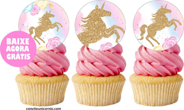 Unicornio Cupcake Toppers