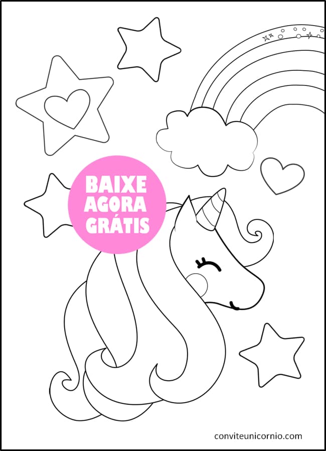 unicórnio para colorir grátis