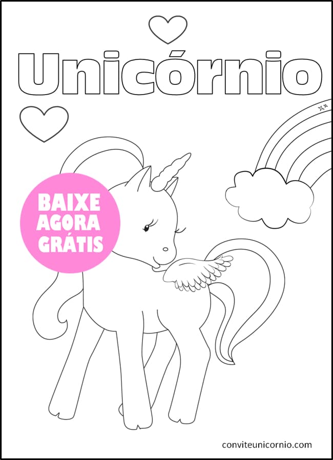 unicórnio para colorir grátis
